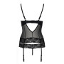 Корсет с открытой грудью NORTH CORSET black XXL/XXXL - Passion Exclusive, пажи, трусики, шнуровка