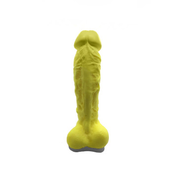 Крафтовое мыло-член с присоской Чистый Кайф Yellow size XL, натуральное