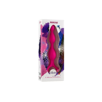 Анальная цепочка Alive Arrow Pink, силикон, макс. диаметр 3см
