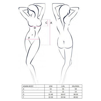 Боді монокіні ADARA BODY black S/M - Passion