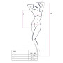 Бодістокінг Passion BS035 white, боді, імітація топа і трусиків