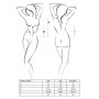 Распродажа!!! Корсет с пажами XENA CORSET white L/XL - Passion, трусики, цветочный узор