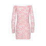 Прозора сорочка з довгим рукавом YOLANDA CHEMISE pink S/M - Passion, трусики