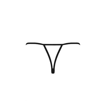 Трусики мереживні з доступом VIOLANTE THONG black L/XL - Passion Exclusive