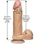 Фалоімітатор Doc Johnson The Realistic Cock 8 inch White - PVC, Vack-U-Lock, діаметр 5,1 см