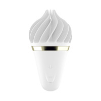 Мороженка спінатор Satisfyer Lay-On - Sweet Treat White/Gold, 10 режимів роботи, водонепроникна