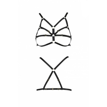 Бюстгальтер-стрепи ARMANDA BRA black L/XL - Passion Exclusive