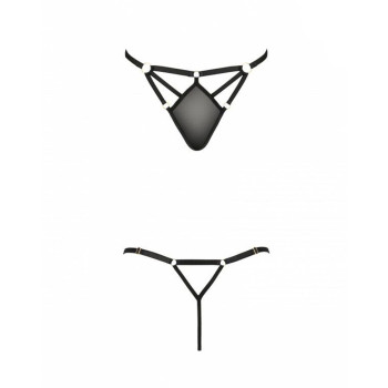 Стринги из стреп MEGGY THONG black S/M - Passion Exclusive