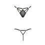 Стринги из стреп MEGGY THONG black S/M - Passion Exclusive