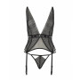 Напівпрозорий корсет Passion Exclusive Mirajane Corset S/M, чорний