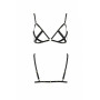 Відкритий бюстгальтер-стрепи NICKY BRA black L/XL - Passion Exclusive