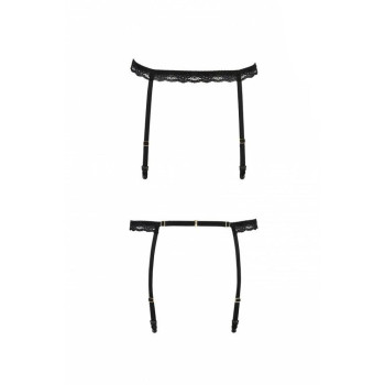 Пояс-стрепи для панчох SHELLY GARTER BELT black S/M - Passion Exclusive