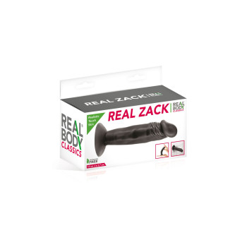Фаллоимитатор с присоской Real Body - Real Zack Black, TPE, диаметр 3,7см