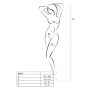 Відвертий бодістокінг з глибоким декольте Passion BS075 red