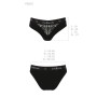 Трусики з широкою гумкою і мереживом Passion PS001 PANTIES black, size S