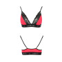 Эластичный топ с кружевом Passion PS001 TOP red-black, size S