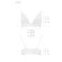 Эластичный топ с кружевом Passion PS001 TOP white, size XL