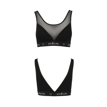 Топ с прозрачной вставкой Passion PS002 TOP black, size M