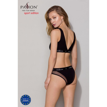 Топ с прозрачной вставкой Passion PS002 TOP black, size M