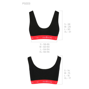 Спортивний топ на широких бретелях Passion PS003 TOP black, size XL