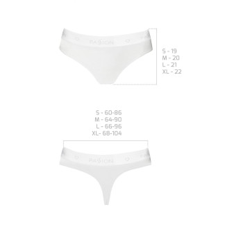 Трусики-бразилиана из хлопка Passion PS005 PANTIES white, size M