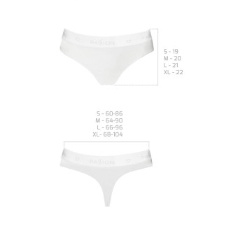 Трусики-бразилиана из хлопка Passion PS005 PANTIES white, size XL