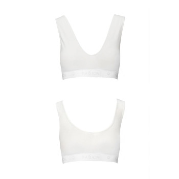 Спортивный топ из эластичного хлопка Passion PS005 TOP white, size M