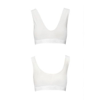 Спортивный топ из эластичного хлопка Passion PS005 TOP white, size S