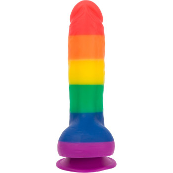 Райдужний фалоімітатор ADDICTION - JUSTIN - 8 "- RAINBOW, 20,3 см, силікон, вібропуля в подарунок