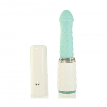 Розкішний вібратор-пульсатор Pillow Talk з присоскою - Feisty Thrusting Vibrator Teal