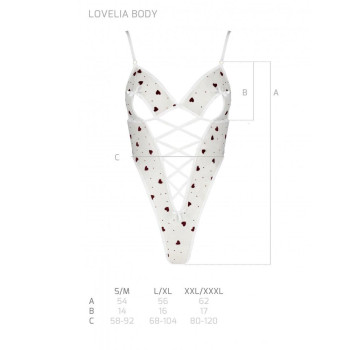 Еротичний боді з малюнком LOVELIA BODY white S/M - Passion