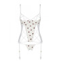 Корсет з підв'язками + стрінги LOVELIA CORSET white XXL/XXXL - Passion