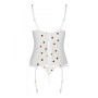 Корсет з підв'язками + стрінги LOVELIA CORSET white XXL/XXXL - Passion
