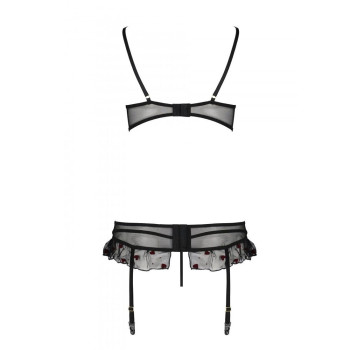 Сексуальний комплект з поясом для панчіх LOVELIA SET black XXL/XXXL - Passion