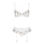 Сексуальний комплект з поясом для панчіх LOVELIA SET white XXL/XXXL - Passion
